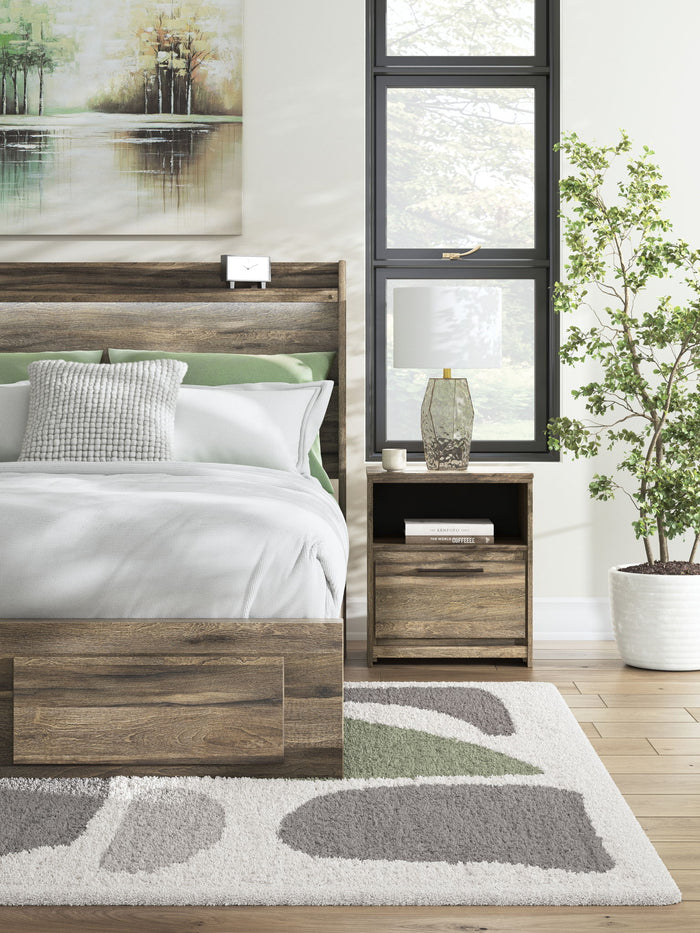 Elbrim - One Drawer Night Stand - Brown - view 5