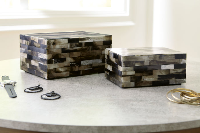 Ellford - Black / Brown / Cream - Box Set (Set of 2) by Signature Design by Ashley® | Bel Furniture
