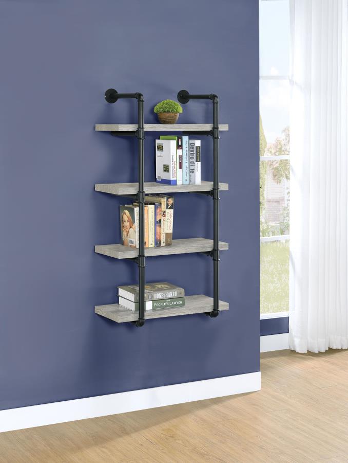 Elmcrest - 4-Shelf Wall Bookshelf