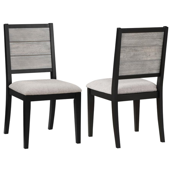 Elodie Wood Dining Side Chair (Set of 2) Gray And Black