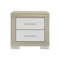 Elsa - 2 Toned Nightstand With Bar Handle And Spacious Drawers - view 2
