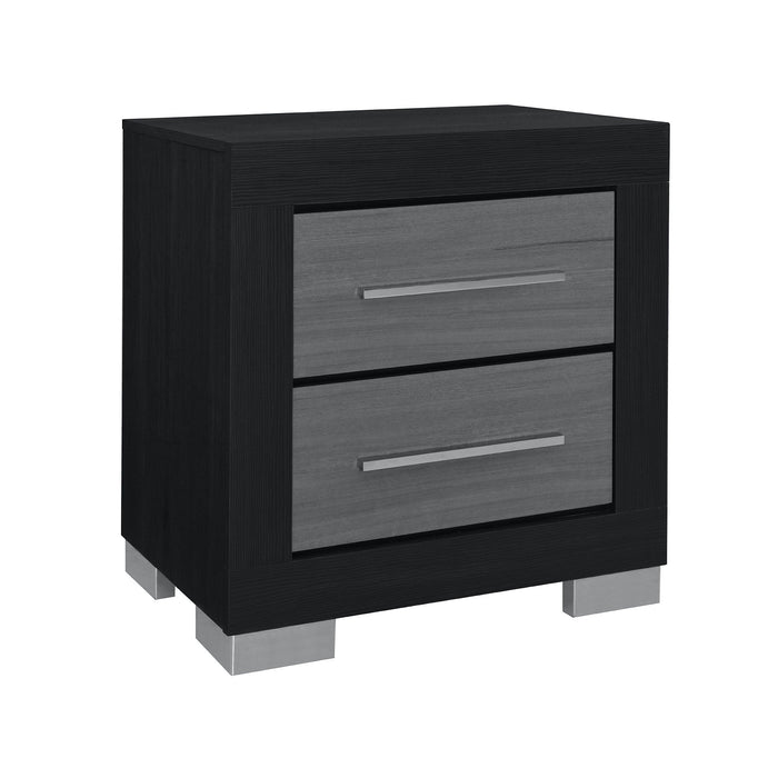 Elsa - 2 Toned Nightstand With Bar Handle And Spacious Drawers - view 4