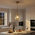 Ember - 3 Candle Lights Chain Pendant - Clear / Gold