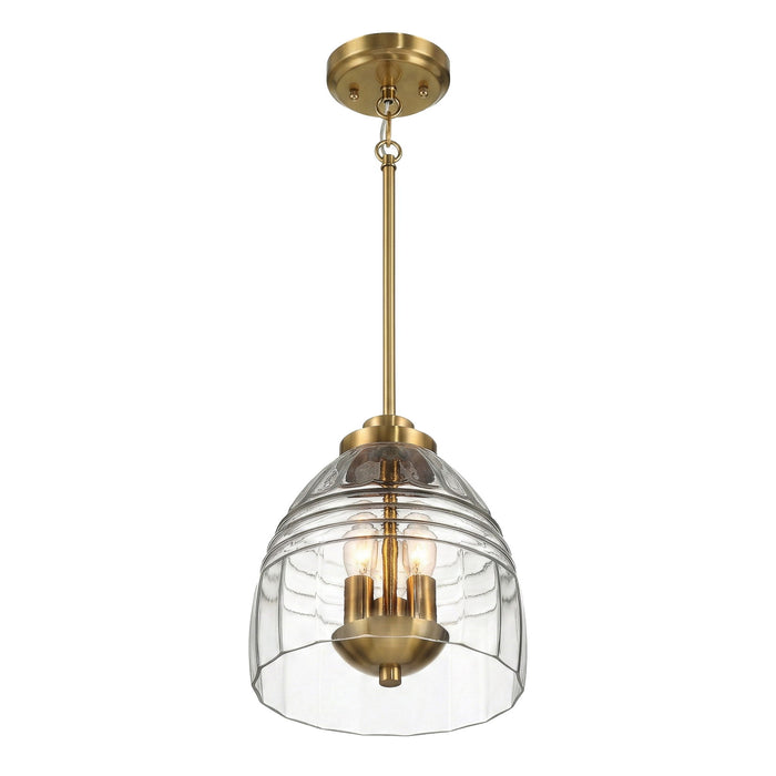 Ember - 3 Candle Lights Chain Pendant - Clear / Gold - view 2