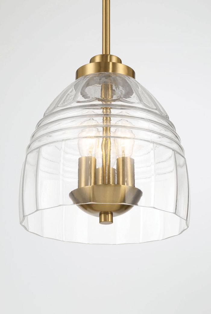 Ember - 3 Candle Lights Chain Pendant - Clear / Gold by Ashcroft Furniture | Bel Furniture