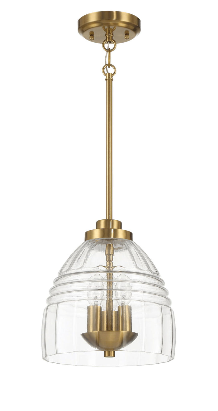 Ember - 3 Candle Lights Chain Pendant - Clear / Gold by Ashcroft Furniture | Bel Furniture