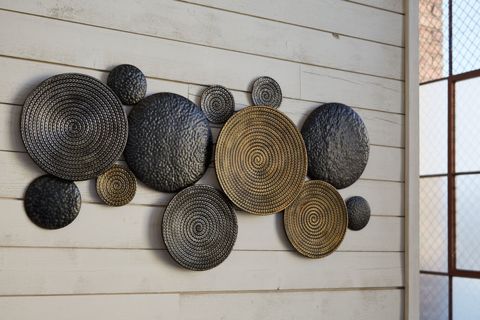 Emsley - Metallic / Black / Gray - Wall Decor by Signature Design by Ashley® | Bel Furniture