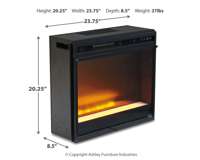 Entertainment Accessories - Fireplace Insert Glass/Stone - Black - view 2