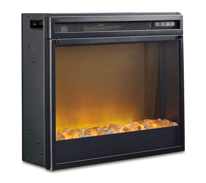 Entertainment Accessories - Fireplace Insert Glass/Stone - Black - view 4