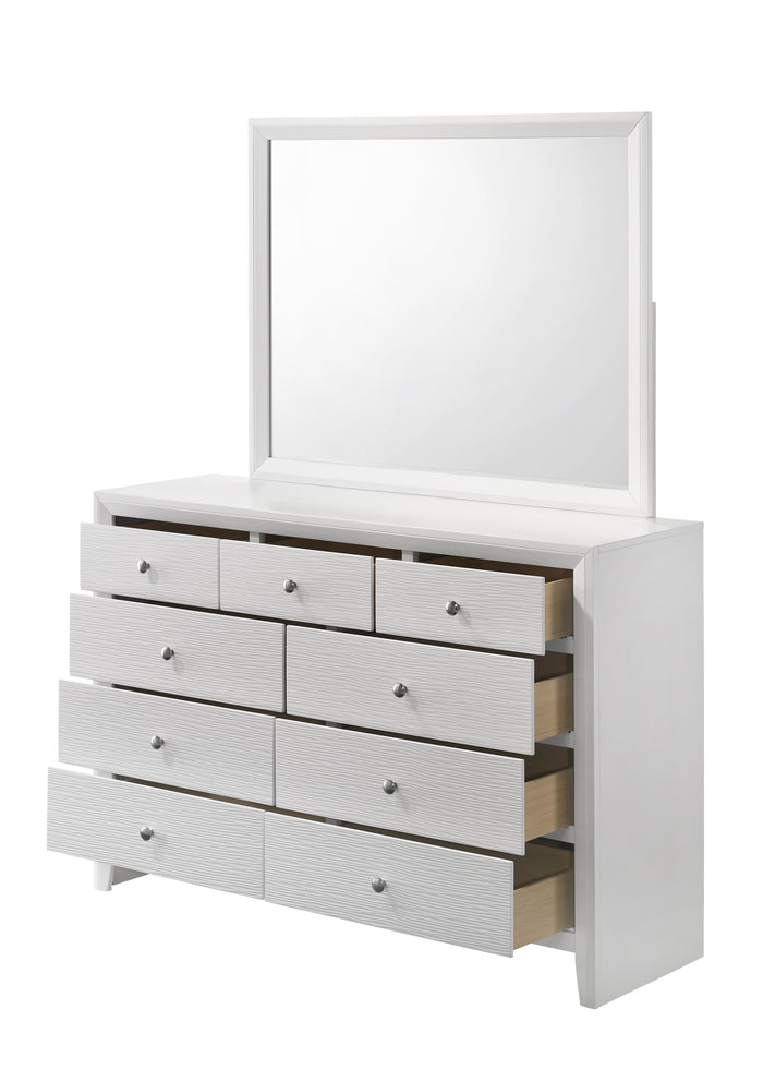 Evan Dresser Mirror White