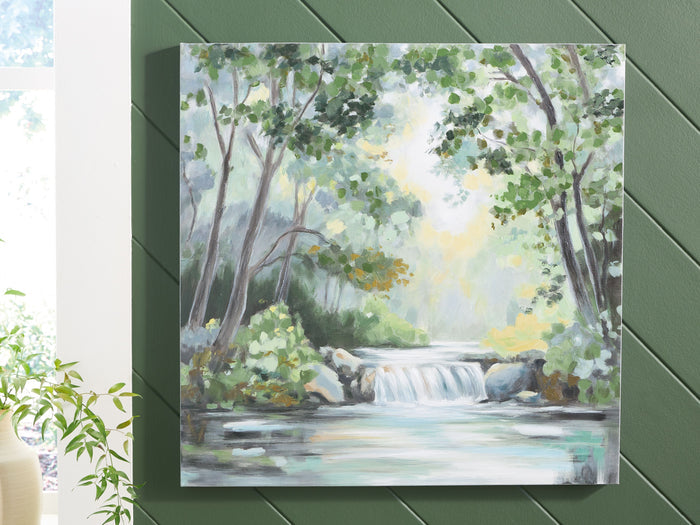 Evermaddick - Green / Gray / White - Wall Art by Signature Design by Ashley® | Bel Furniture