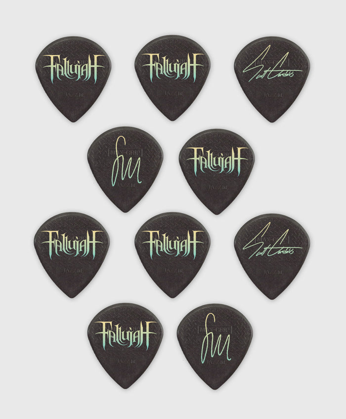 10 Custom Dunlop Max Grip Jazz Picks