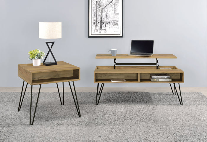 Light Brown / 2 Pc. Coffee Table, End Table
