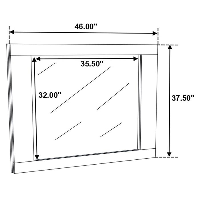 Felicity - Dresser Mirror - White High Gloss