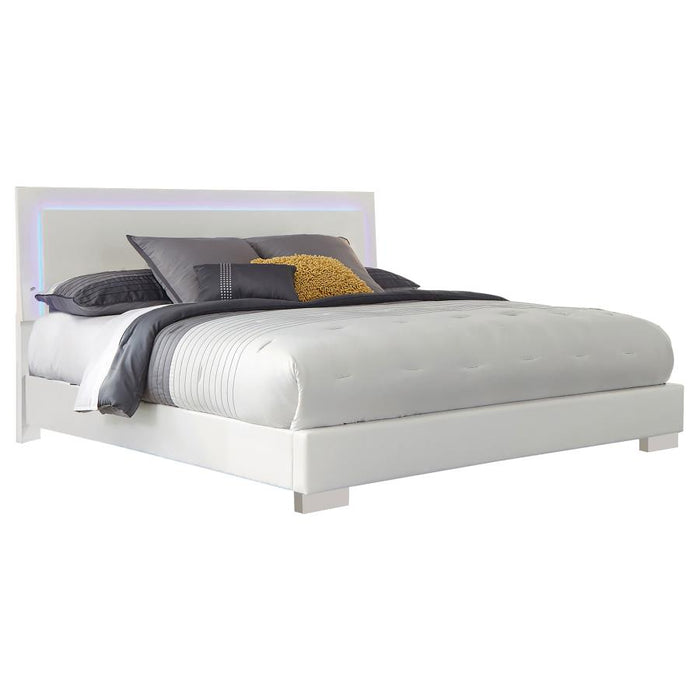 Felicity - Wood LED Panel Bed