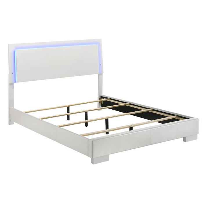 Felicity - Wood LED Panel Bed