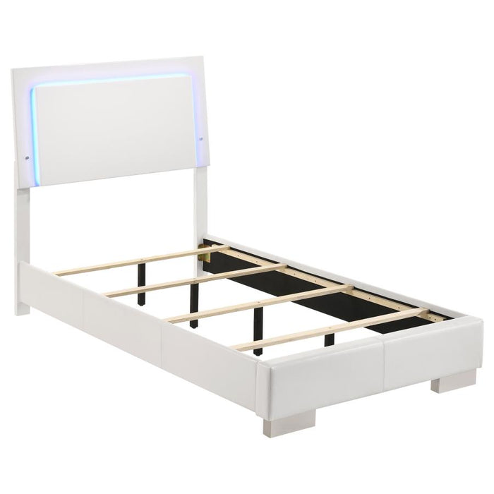 Felicity - Wood LED Panel Bed