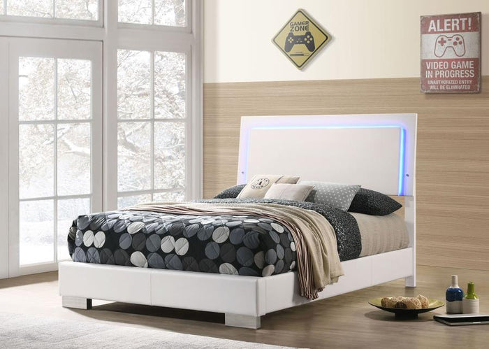 Felicity - Wood LED Panel Bed
