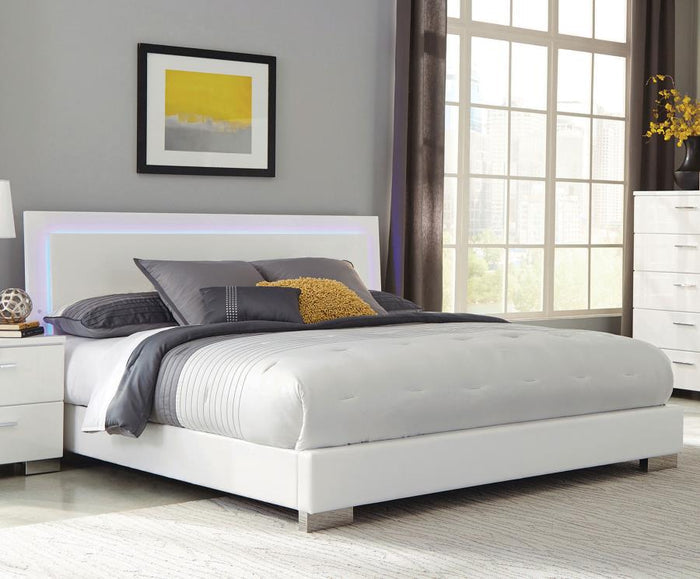 Felicity - Wood LED Panel Bed