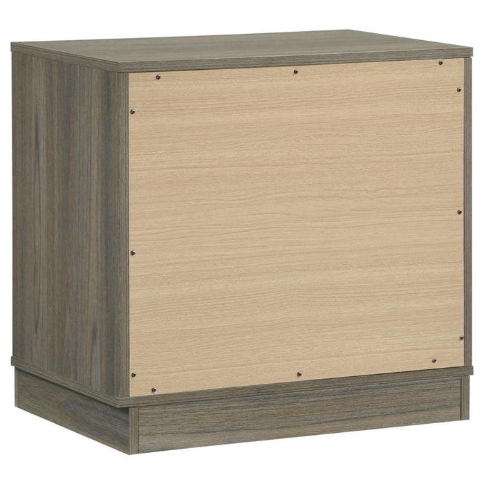 Fenwick - 2-Drawer Nightstand Bedside Table - Gray Oak