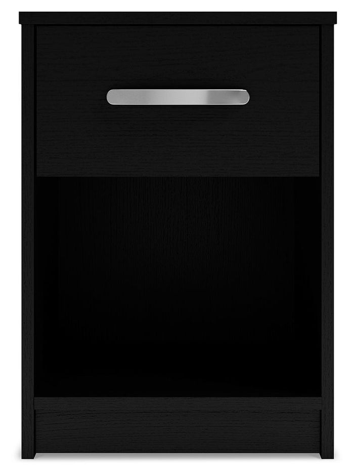Finch - One Drawer Night Stand - 23" Height - Black - view 7