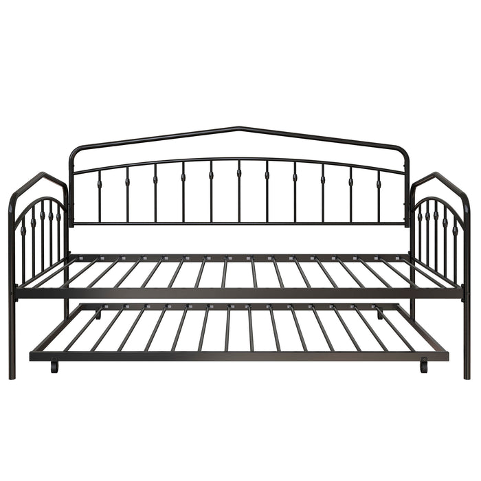 Fox - Daybed With Twin Trundle Black Twin by House & Home Furniture | Bel Furniture