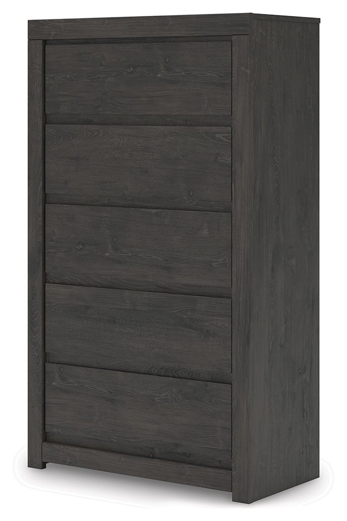 Fraluna - Charcoal - Five Drawer Chest by Signature Design by Ashley® | Bel Furniture