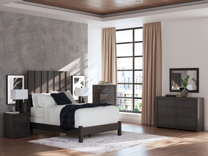 Fraluna - Six Drawer Dresser - Charcoal - view 5