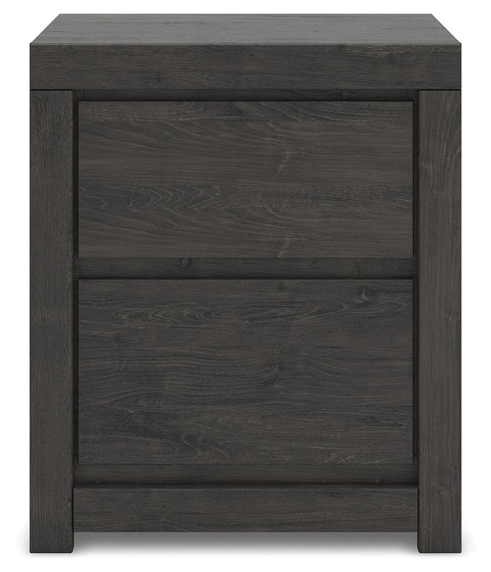 Fraluna - Charcoal - Two Drawer Night Stand by Signature Design by Ashley® | Bel Furniture