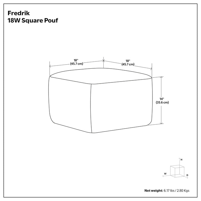 Fredrik - Handcrafted Square Pouf - view 6