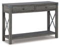 Freedan Console Sofa Table Grayish Brown