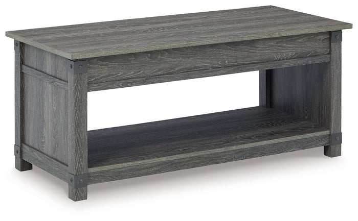 Freedan Rect Lift Top Cocktail Table Grayish Brown