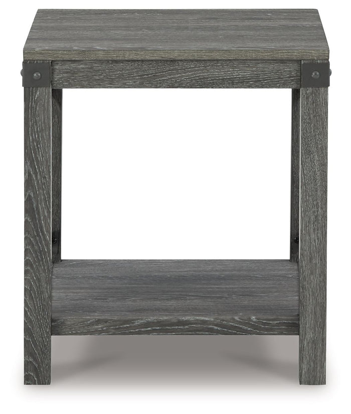 Freedan - Square End Table - Grayish Brown - view 2