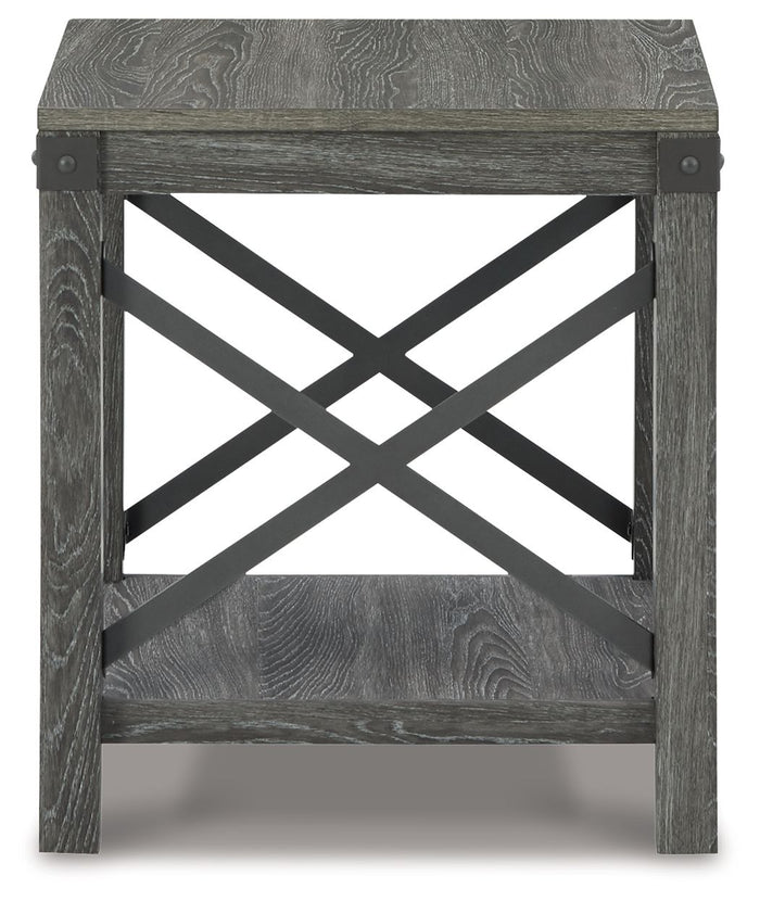 Freedan - Square End Table - Grayish Brown - view 4