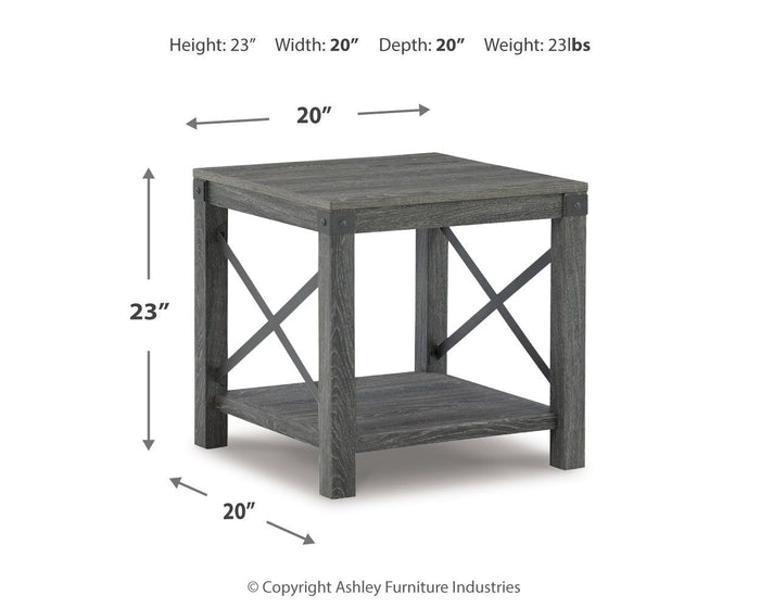 Freedan - Square End Table - Grayish Brown - view 7