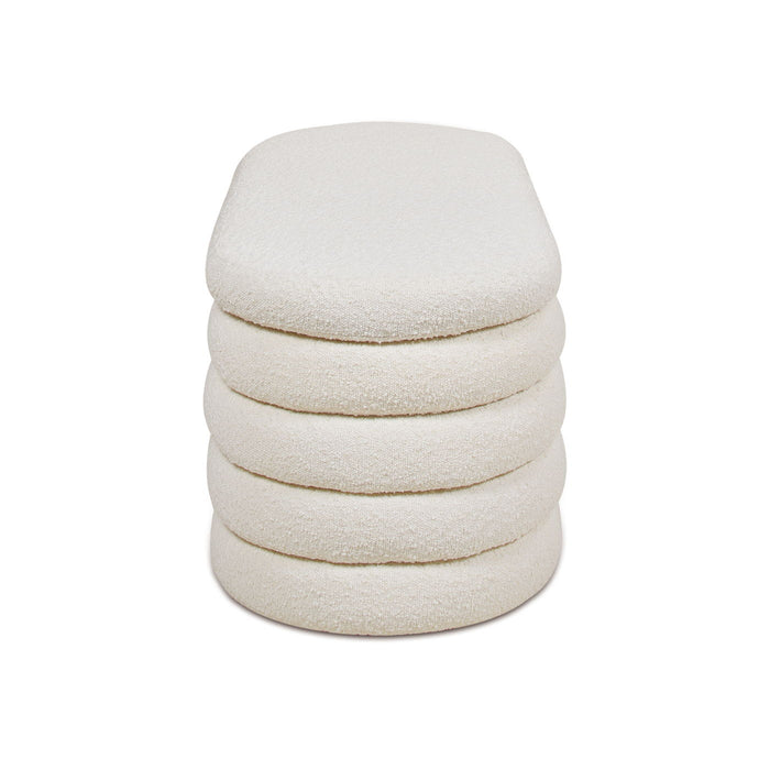 Fuji - Upholstered Oval Storage Bench by Jennifer Taylor Home | Bel Furniture
