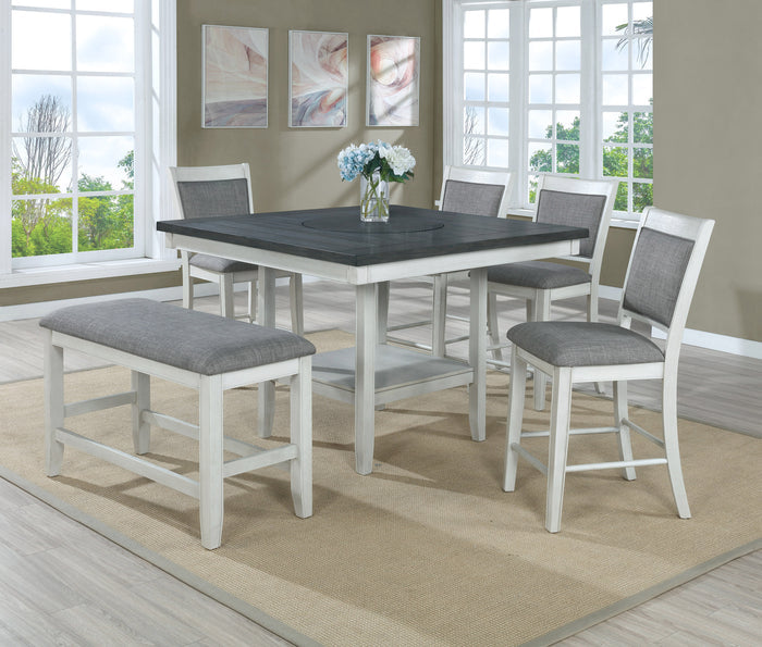Fulton Counter Height Bench White
