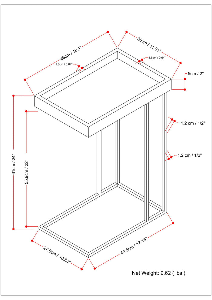 Gallagher - Handcrafted C Side Table - view 3
