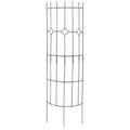 Garden Trellis, Semi-Round Arts & Crafts, Black Steel, 20 x 72-In.