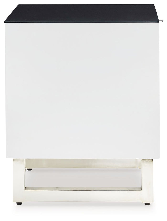 Gardoni - White / Black - Rectangular End Table by Signature Design by Ashley® | Bel Furniture