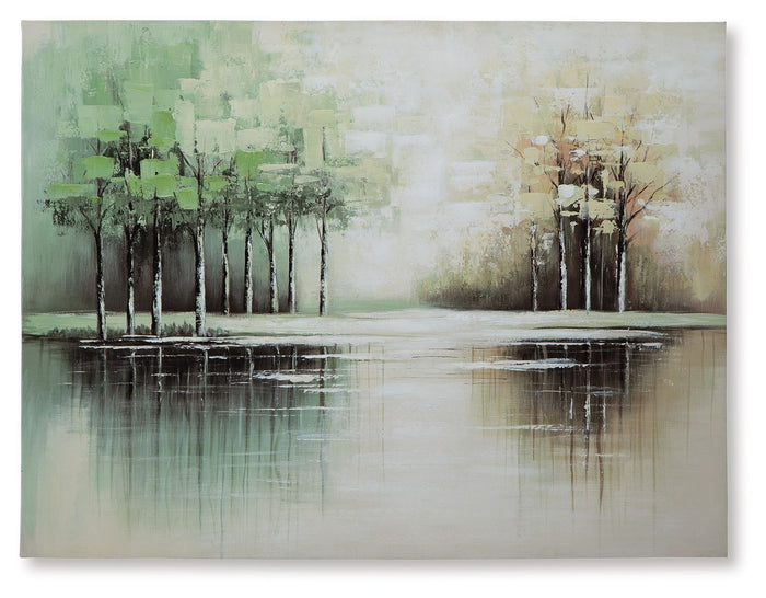 Garlenridge - Green / Tan / White - Wall Art by Signature Design by Ashley® | Bel Furniture