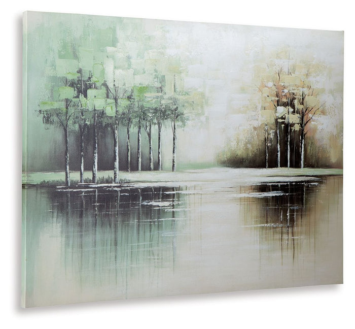 Garlenridge - Green / Tan / White - Wall Art by Signature Design by Ashley® | Bel Furniture