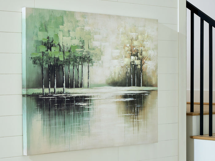 Garlenridge - Green / Tan / White - Wall Art by Signature Design by Ashley® | Bel Furniture