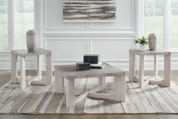 Garnilly - Whitewash - Occasional Table Set (Set of 3) by Signature Design by Ashley® | Bel Furniture