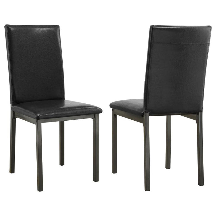 Garza Upholstered Dining Side Chairs (Set of 2) Black