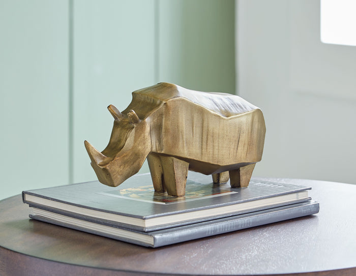 Gentwell - Antique Gold Finish - Sculpture by Signature Design by Ashley® | Bel Furniture