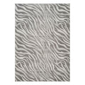 Geometrix - 5'3" X 7'3" Area Rug Geometric & 3D Effect - Ivory / Gray