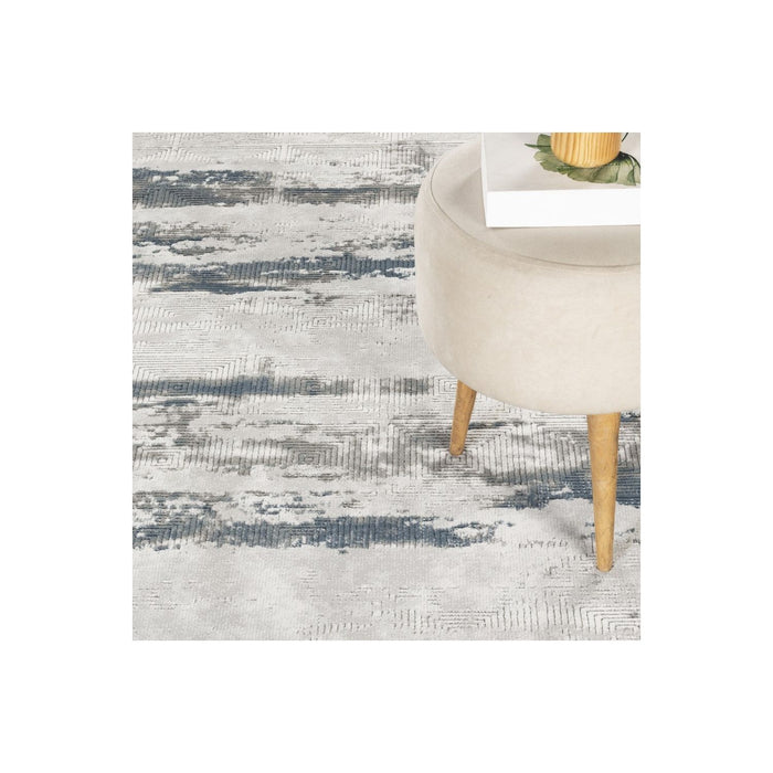 Geometrix - 5'3" X 7'3" Area Rug With Geometric 3D Effect - Gray / Ivory - view 5