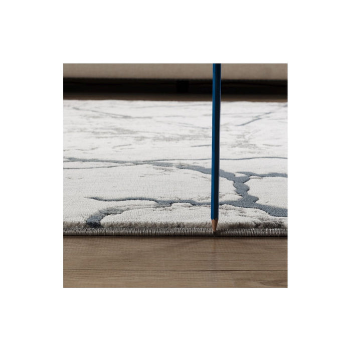 Geometrix - 7'10" X 10'6" Area Rug, Geometric 3D Effect - Ivory / Gray - view 2