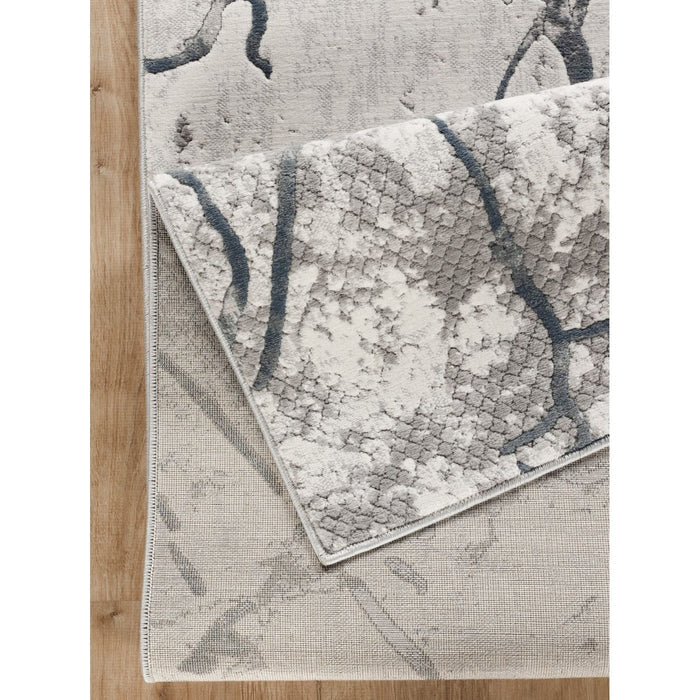 Geometrix - 7'10" X 10'6" Area Rug, Geometric 3D Effect - Ivory / Gray - view 6